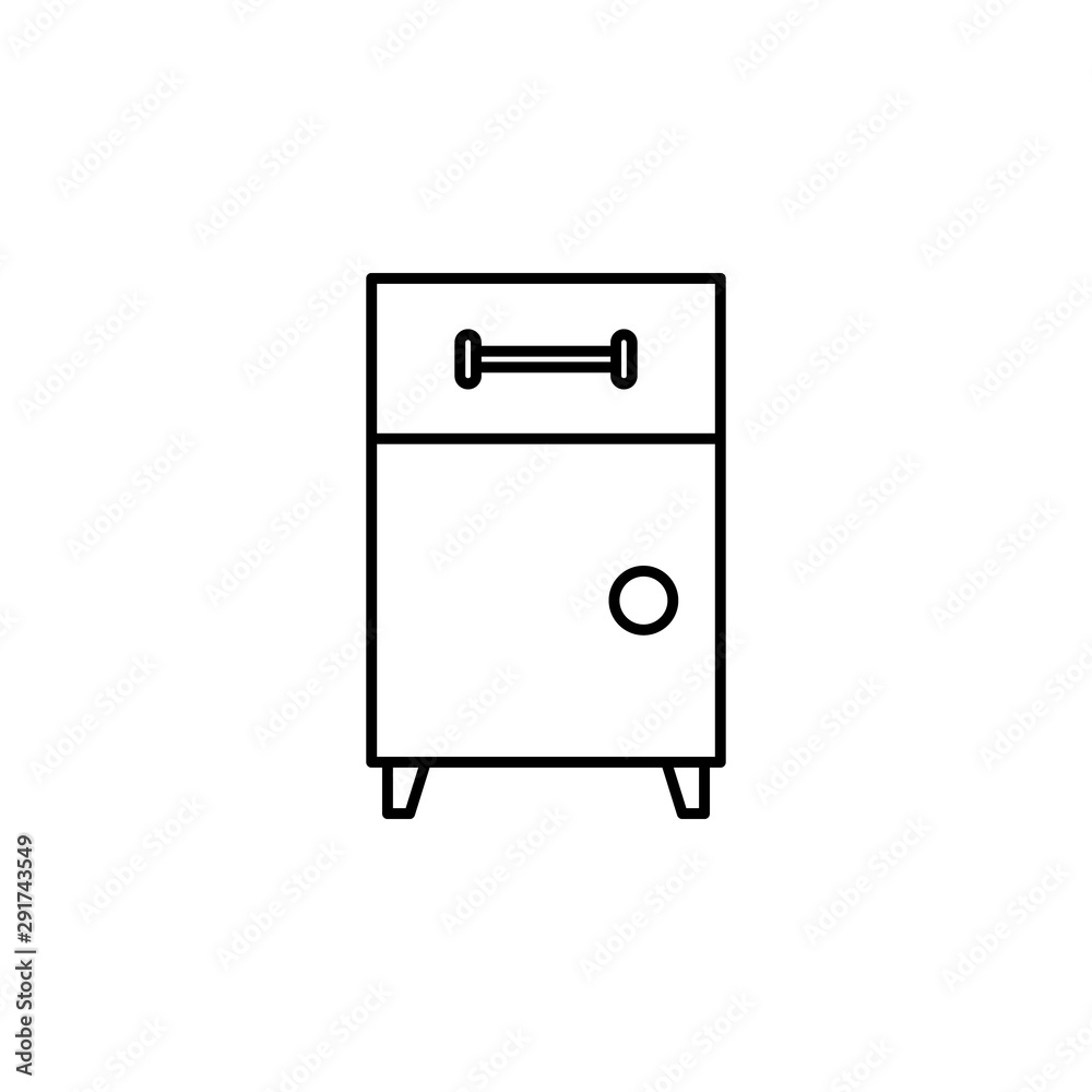 Workplace, file cabinet icon. Element of workplace thin line icon Workplace, file cabinet icon. Element of workplace thin line icon