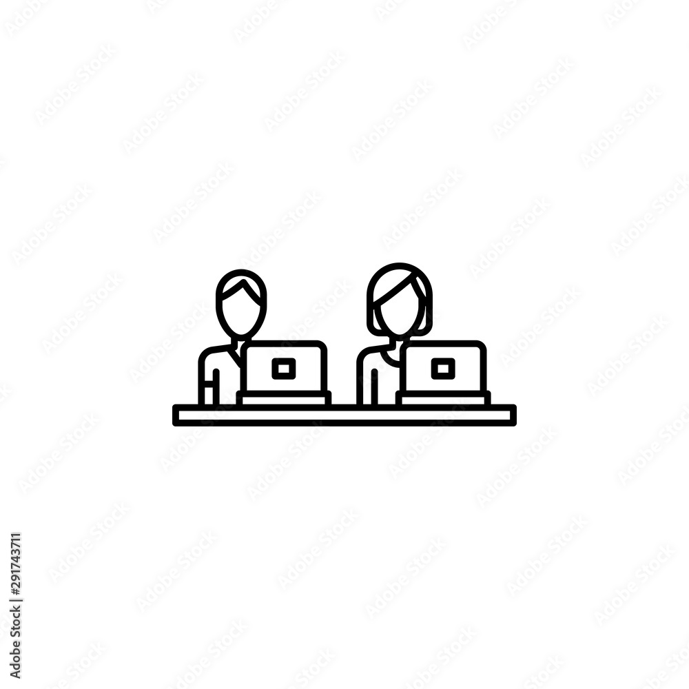 Workplace, work icon. Element of workplace thin line icon Workplace, work icon. Element of workplace thin line icon