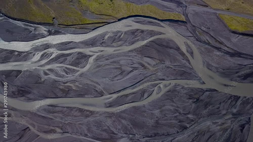 custom made wallpaper toronto digitalAerial view of glacial river pattern. The amazing nature of Iceland. Beautiful natural backdrop. 4k