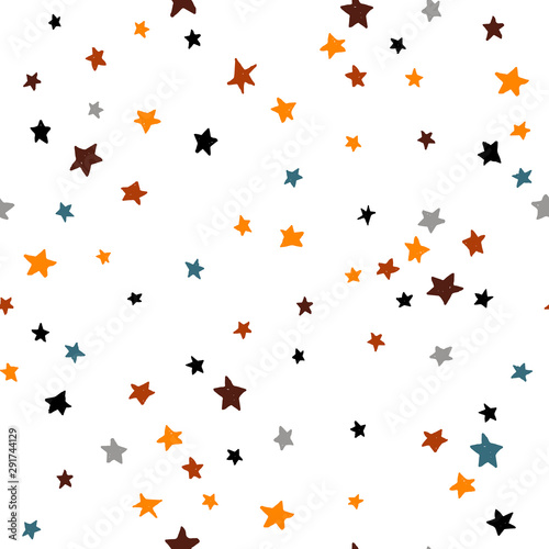 Seamless abstract pattern with stars. Creative kids texture for fabric, wrapping, textile, wallpaper, apparel. Vector illustration