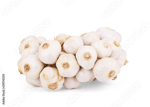 Garlic. Group isolated on white background.