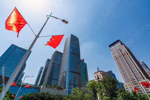 Shenzhen City Skyline and Office Building Architectural Landscape