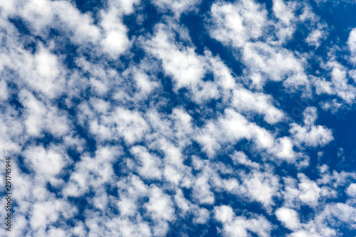 Beautiful cirrus clouds on a sunny day