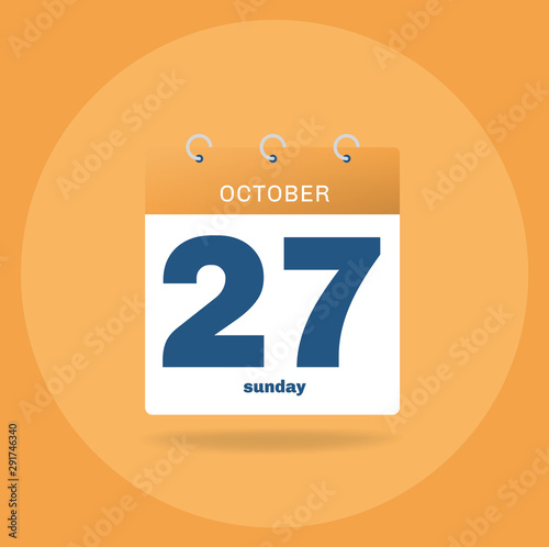 Day calendar with date October 27.