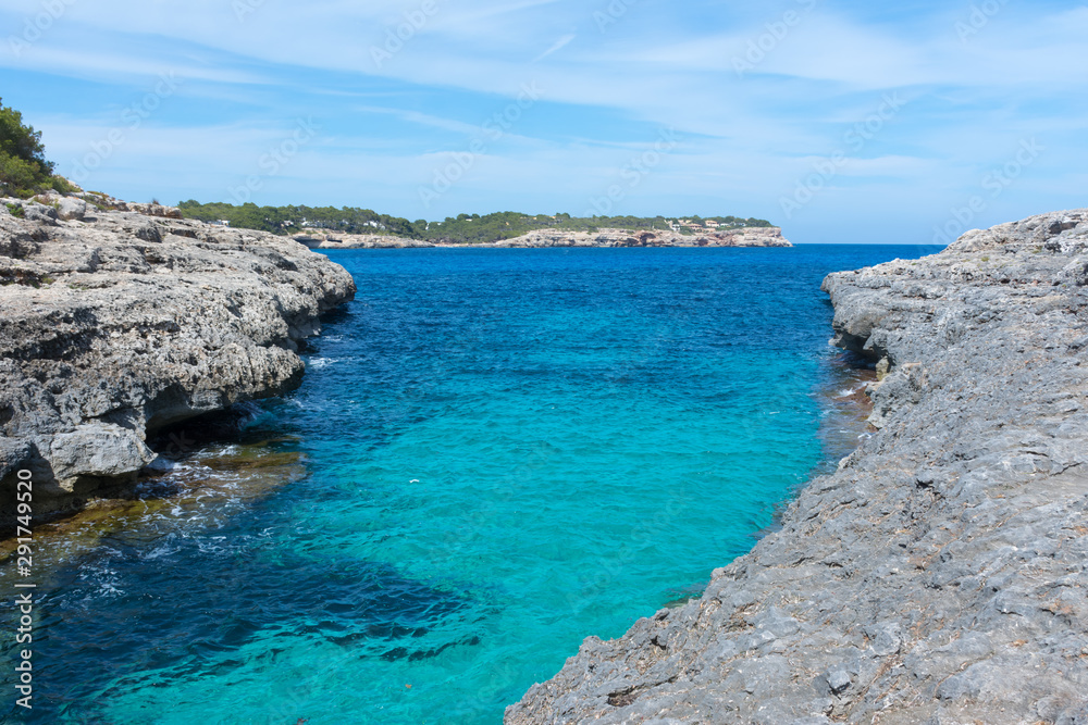 Calo den Perdiu Bay on the island of Mallorca