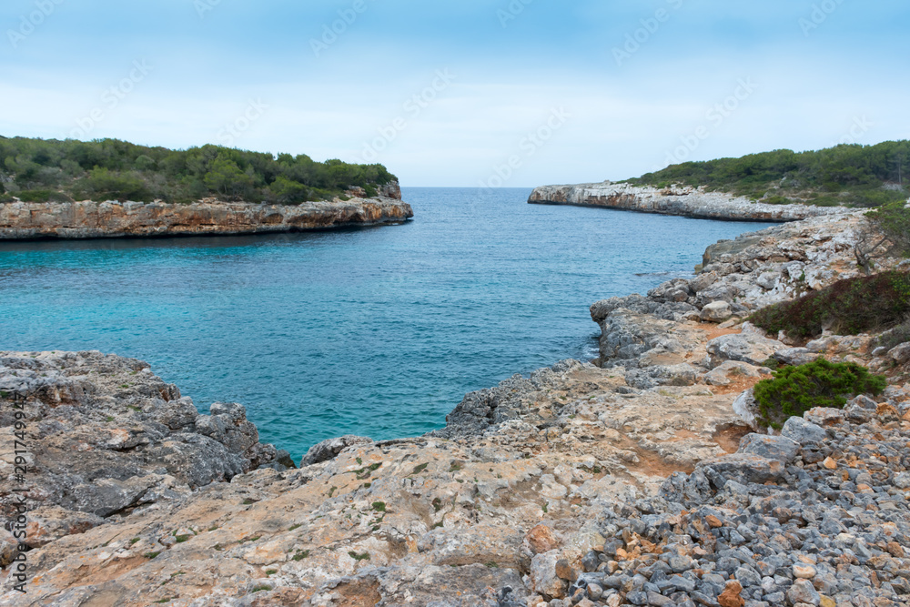 Cala Samarador Bay on the island of Mallorca