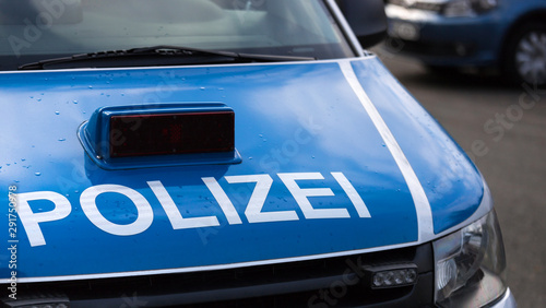 german police car close up