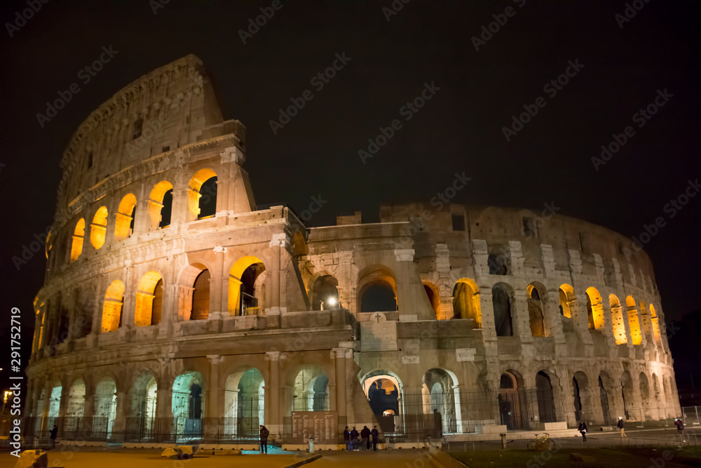 Colosseum in Rome roman amphitheater, Italy. Main italian landmark