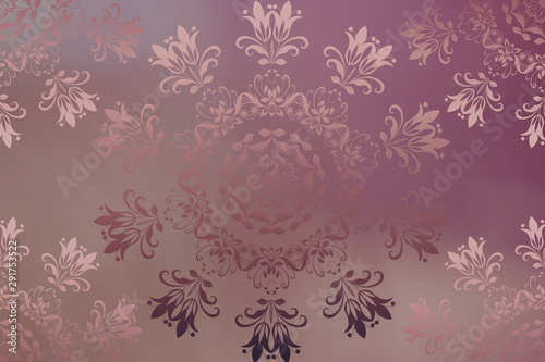 seamless floral pattern with mandalas
