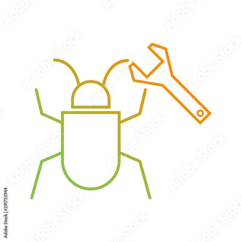 Beautiful Bug fixing vector line icon