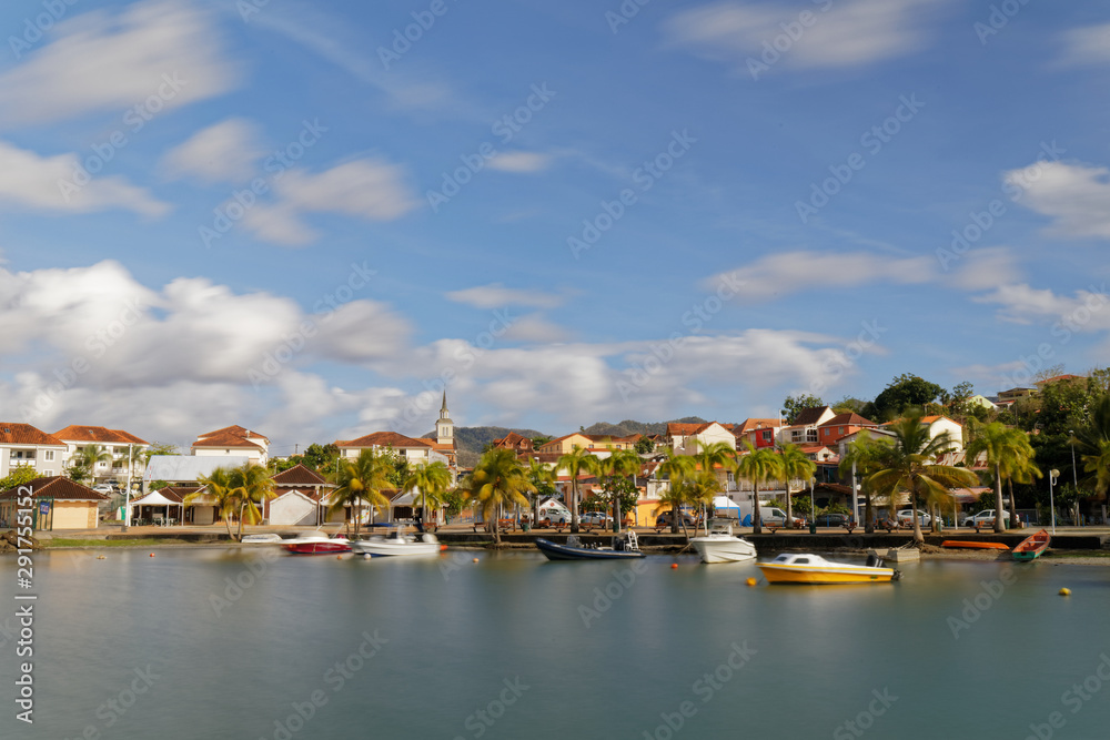 les Trois-Ilets, Martinique, FWI - The village and the seafront (Long exposure)
