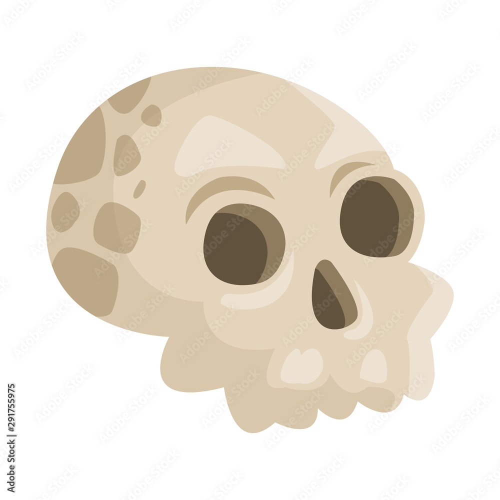 Fototapeta premium halloween head skull isolated icon