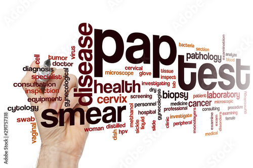 Pap test word cloud photo