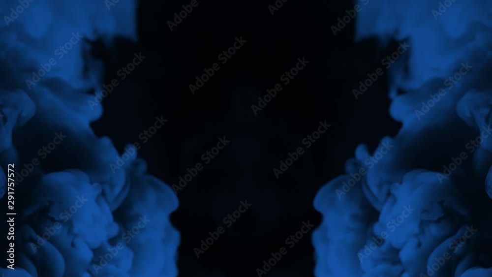 Mirrored blue smoke, background
