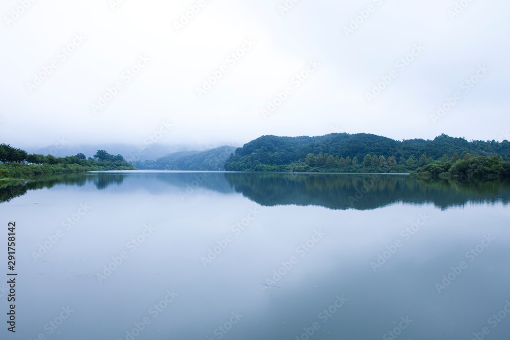 Imha lake in Andong-si, South Korea.