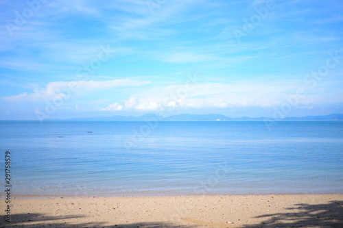 Sea, sky and beaches and white clouds