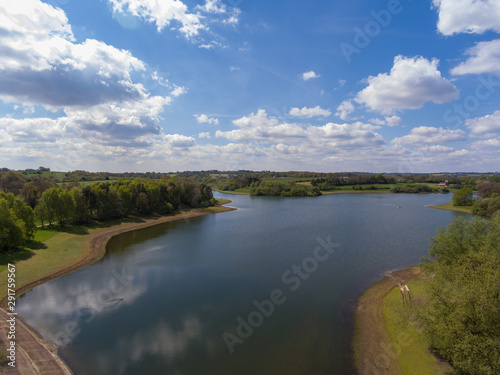 Aerial view of Bewl water reservoir