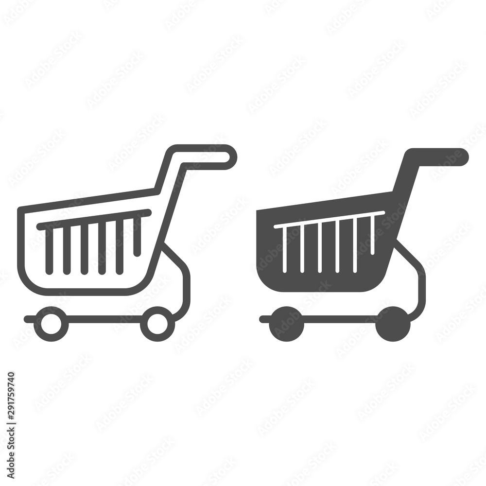 trigger Scorch transaction Shopping cart line and glyph icon. Shop basket vector illustration isolated  on white. Market trolley outline style design, designed for web and app.  Eps 10. Stock Vector | Adobe Stock