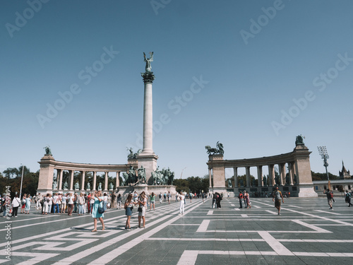 The Millennium Monument of the Heroes´ Square in Budapest. © SmallWorldProduction