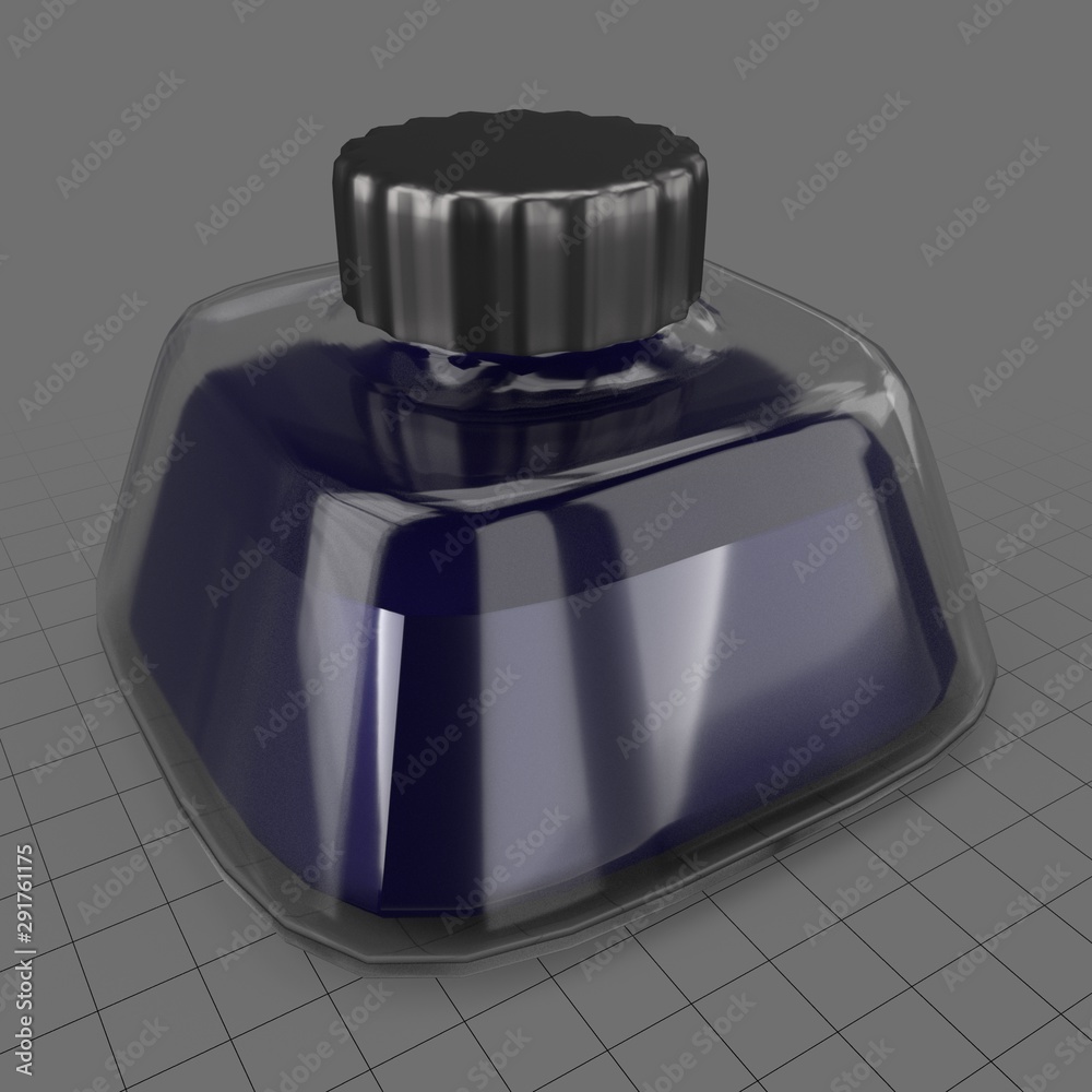 Ink bottle Stock 3D asset | Adobe Stock