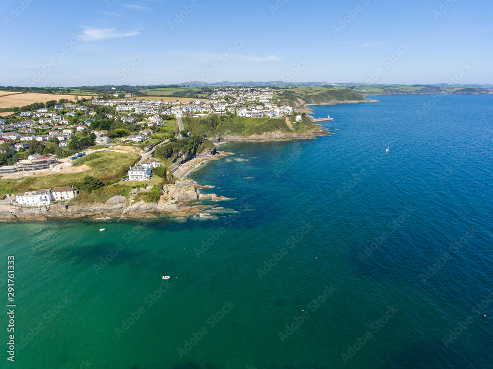 Aerial view of Cornwall Coastline