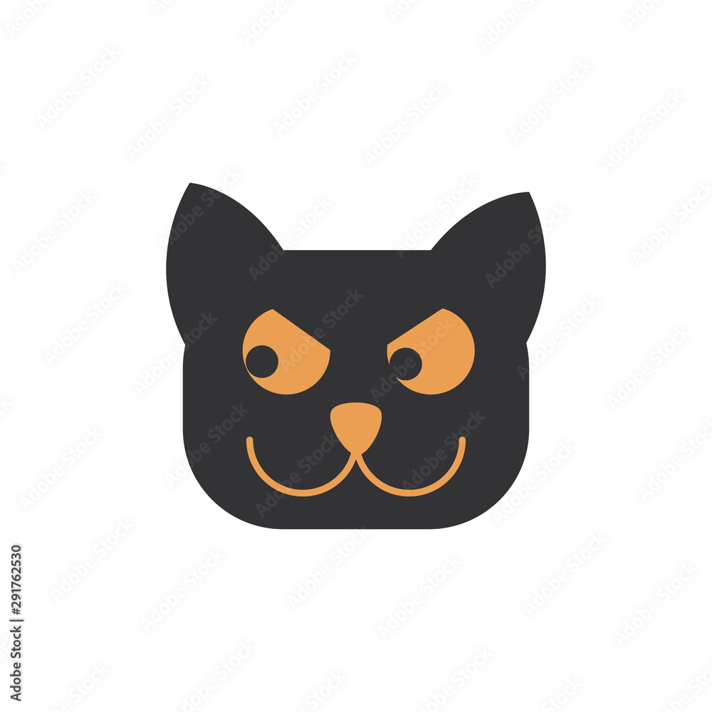 black cat face trick or treat happy halloween black cat face trick or treat happy halloween