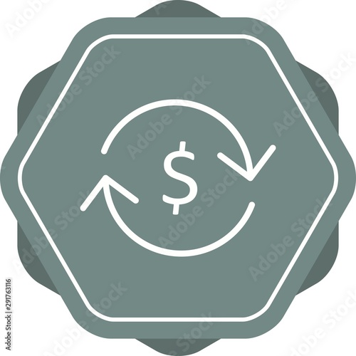 Beautiful Currency exchnage vector line icon photo