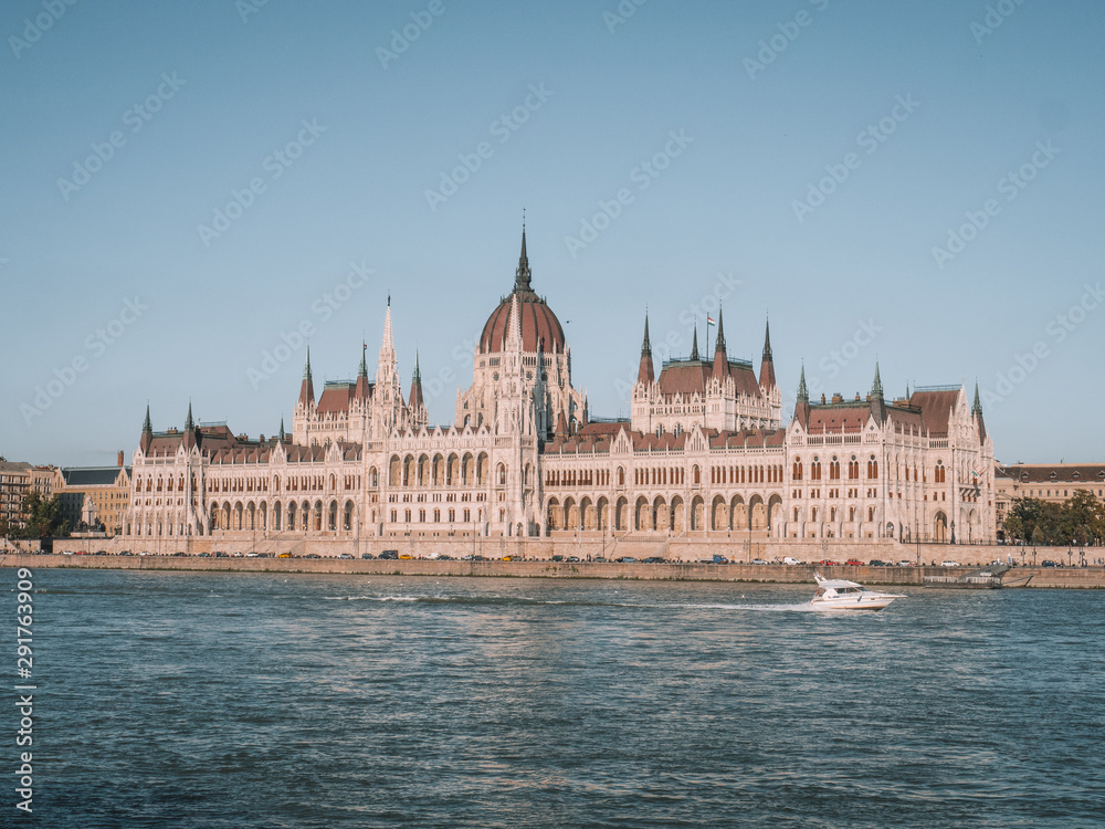 Fototapeta premium Parliament Building of Budapest, Capital of Hungary on a beautiful day