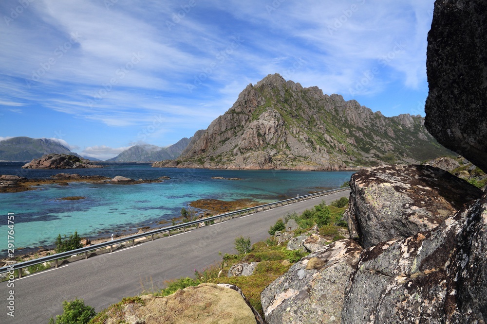 Lofoten archipelago road