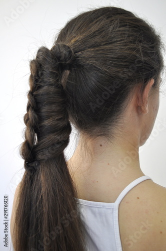 Hairstyle on long hair