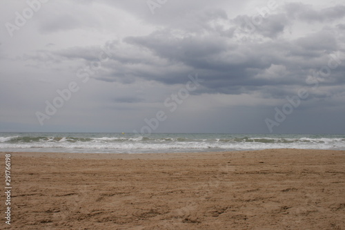Fototapeta Naklejka Na Ścianę i Meble -  Salou beach on a cloudy day