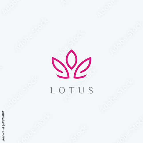 Abstract flower logo icon design. Elegant simple flower vector symbol concept