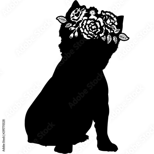 West Highland White Terrier Silhouette Vector photo