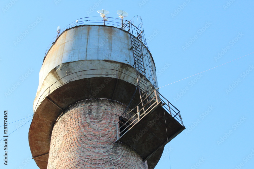 water tower. Barrel for supplying water to the population. How do people get water water tower. Barrel for supplying water to the population. How do people get water