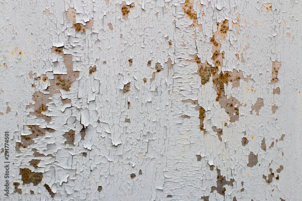 Background. Old gray metal wall with weathered paint, scratches and rust. Background. Old gray metal wall with weathered paint, scratches and rust.