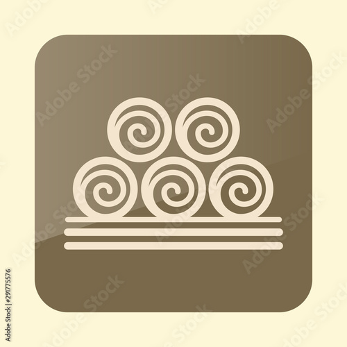 Round hay bales icon