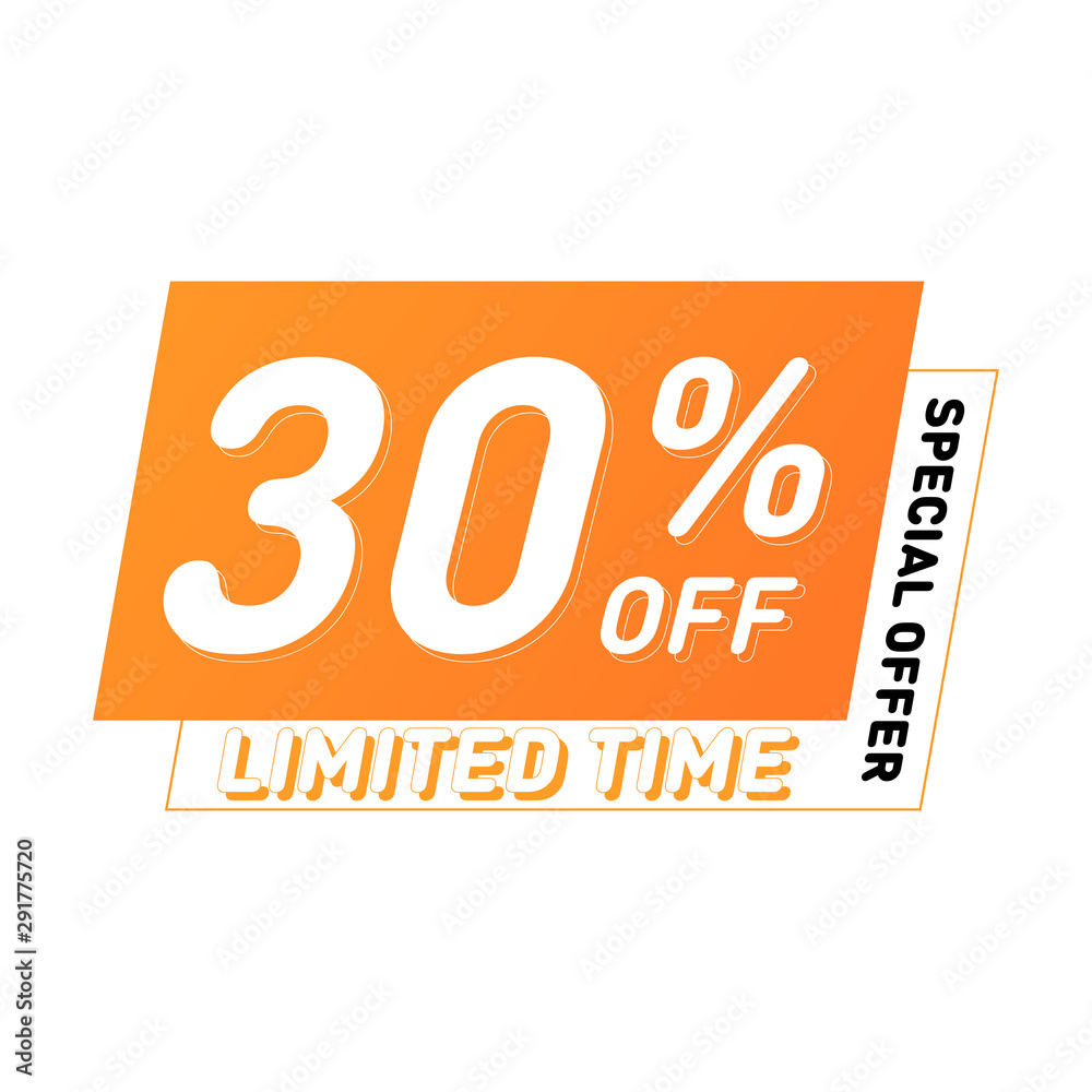 Limited Time Special Offer Banner Mockup Stock Vector