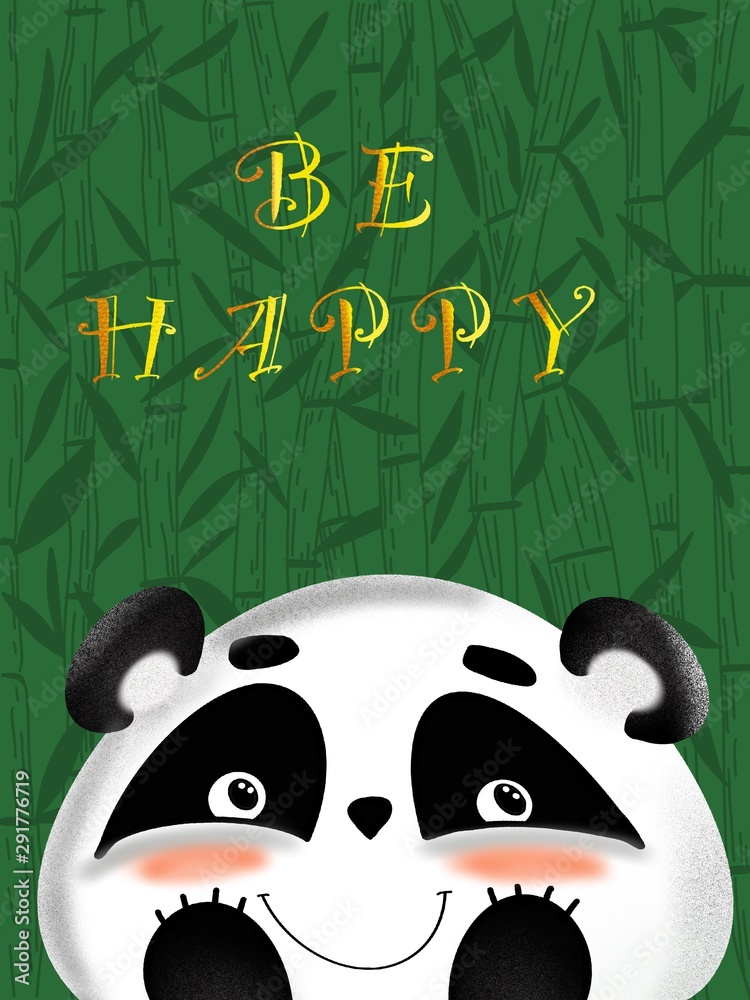 Plakat background with panda