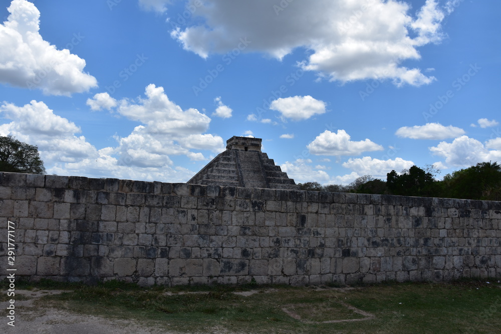 Chichen Itza Pyramid from el Juego de la Pelota