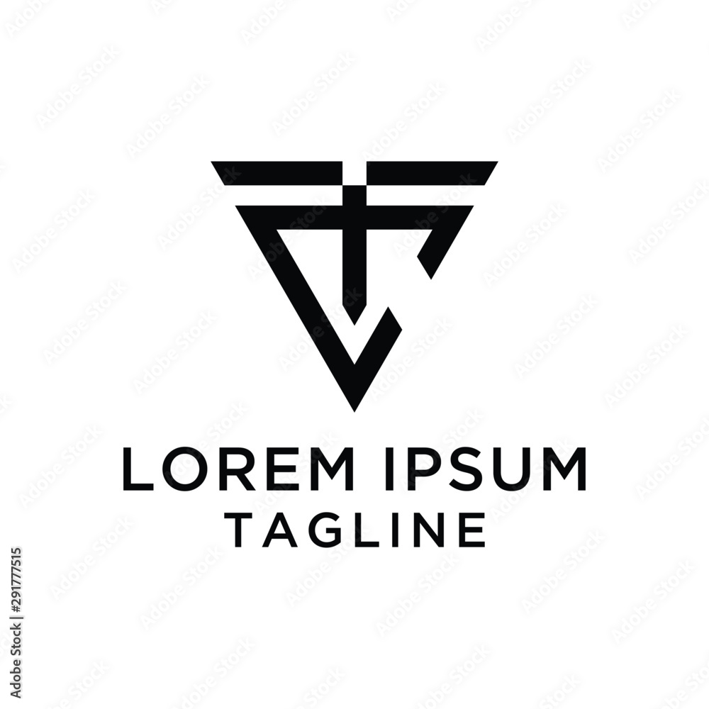 Initial Letter Logo Tc Ct Logo Template Stock Vector Adobe Stock