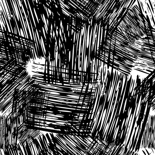 Seamless Pattern hand drawn with scribble Smear
