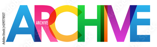 ARCHIVE rainbow vector typography banner
