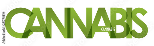CANNABIS colorful vector typography banner