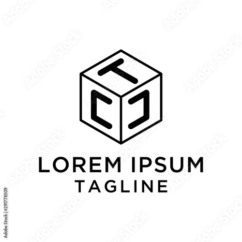 initial letter logo C, T, C logo template