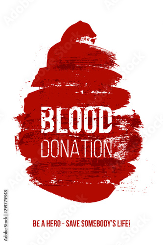 Blood donation word concept banner