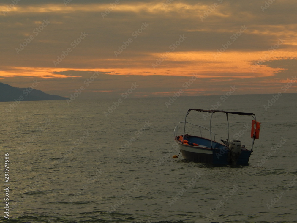 Naklejka premium barco mar