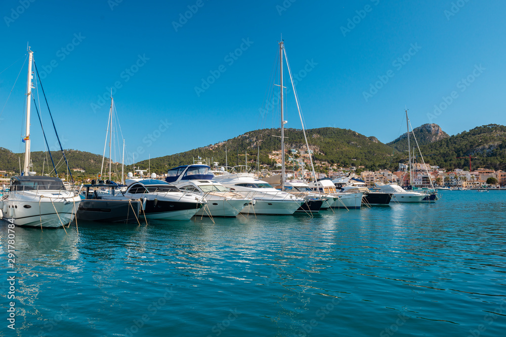 yachts and boats in harbor