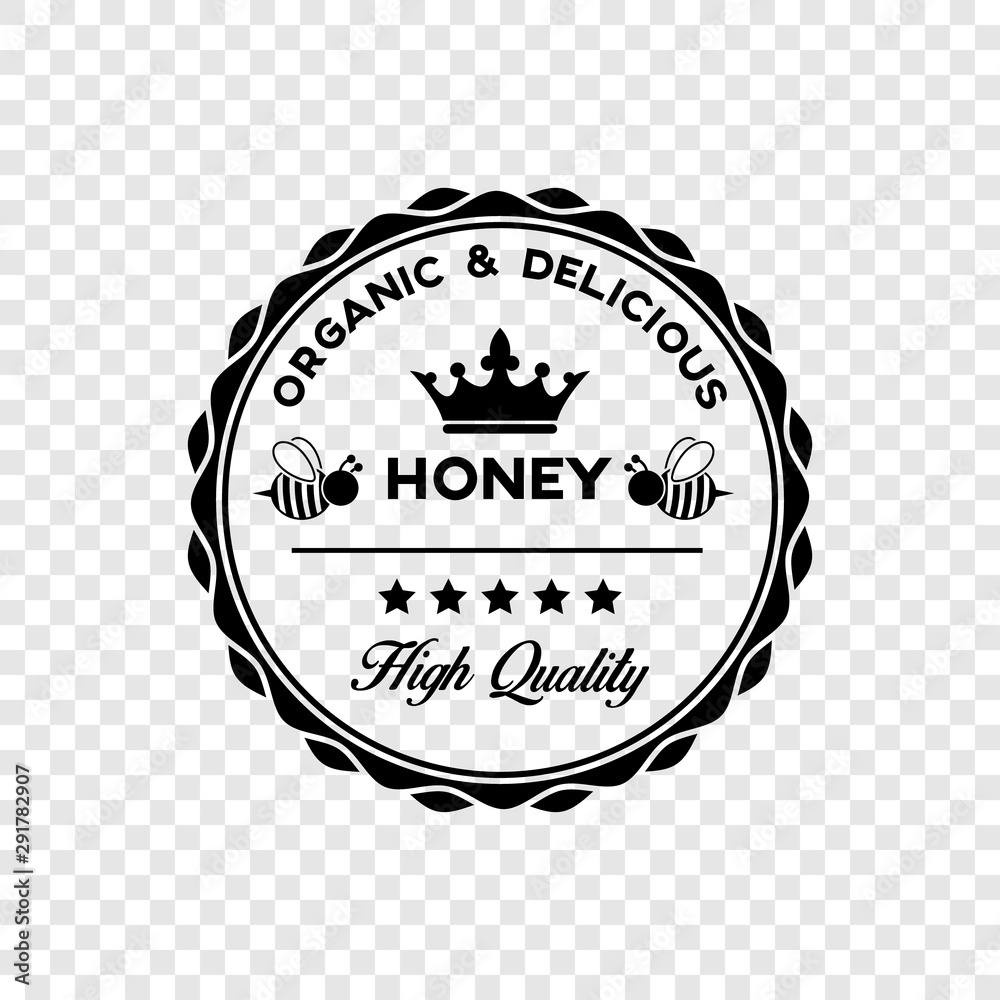Fototapeta premium Honey label. Vector logo and packaging design template.