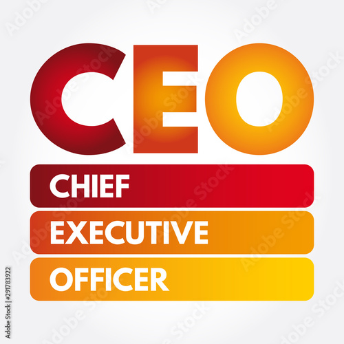CEO – Chief executive officer acronym, business concept background