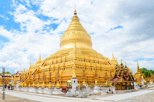 golden pagoda of shwedagon at yangon, myanmar